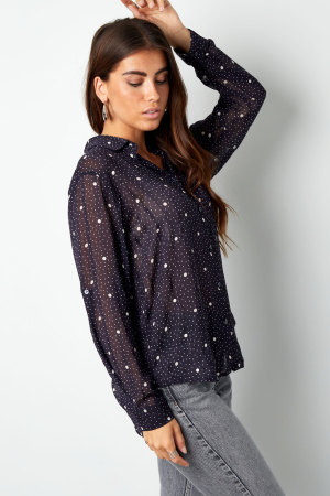 Blouse Femme En Polyester Motif Pois Respirante h5 Image4