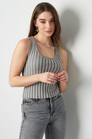 Top Rayé Sans Manches Small – Rose h5 Image2