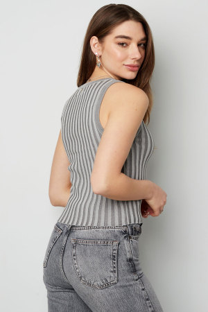 Top Rayé Sans Manches Small – Rose h5 Image5