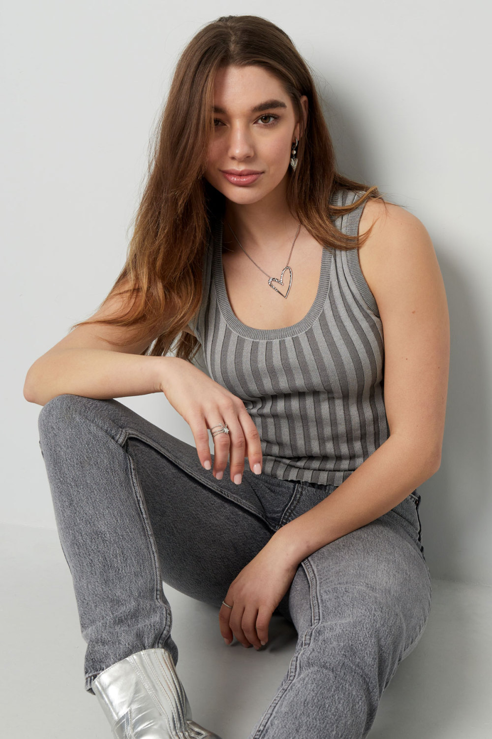 Top Rayé Sans Manches Small – Rose Image6