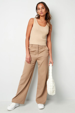 Top Rayé Sans Manches Small – Rose h5 Image8
