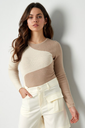 Body Femme En Viscose Design Bloc De Couleurs h5 Image4