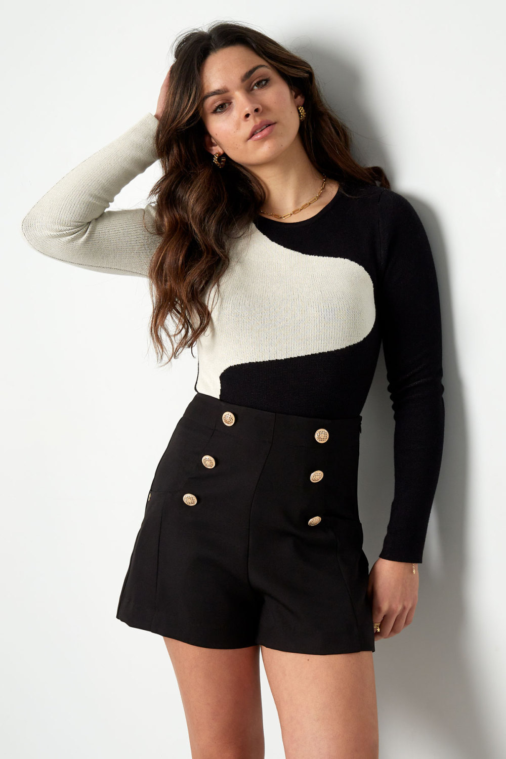 Body Femme En Viscose Design Bloc De Couleurs h5Image5