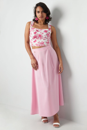 Top Sans Manches Femme En Polyester Imprimé Floral Asymétrique h5 Image4