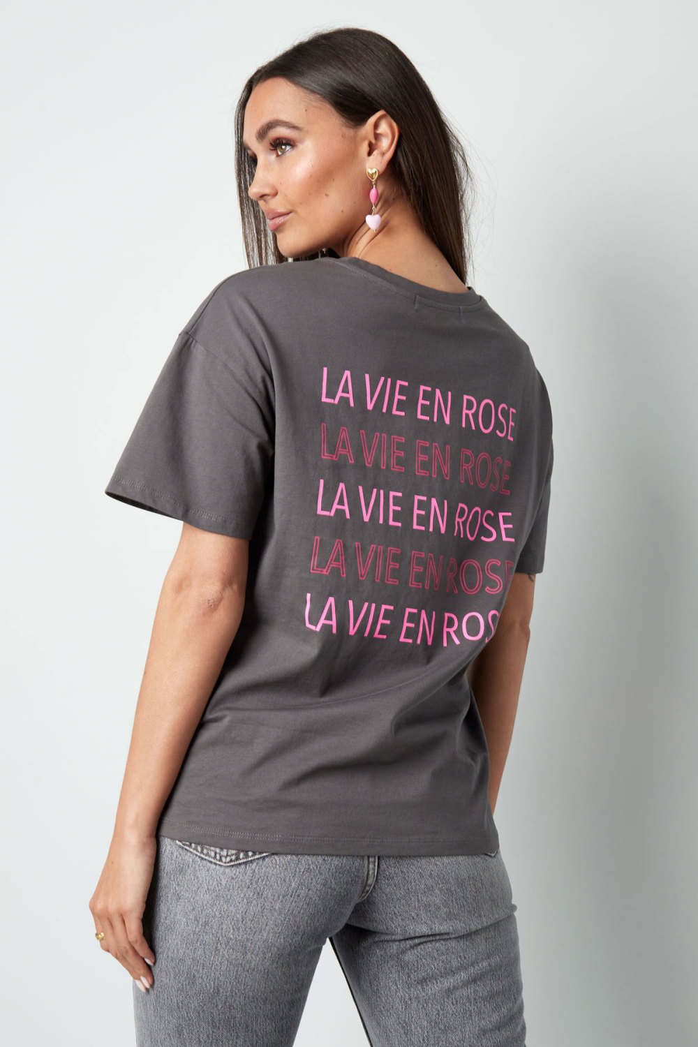 Coton T-Shirt Femme Oversized Logo Brodé Image6
