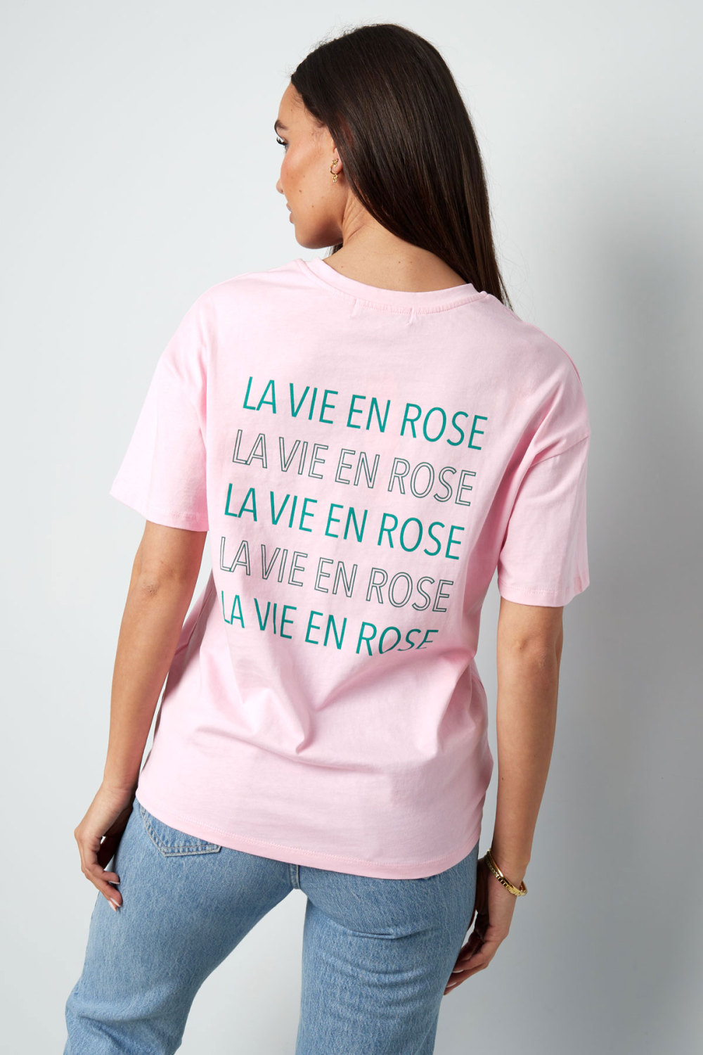 Coton T-Shirt Femme Oversized Logo Brodé Image4