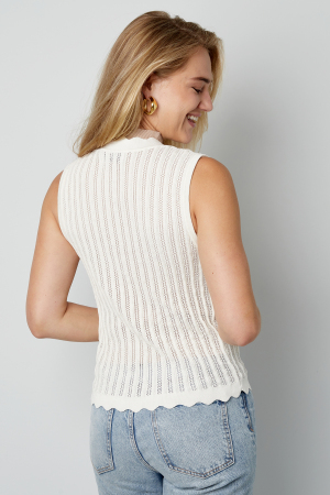 Top Sans Manches En Viscose À Maille Côtelée Avec Lacets h5 Image10