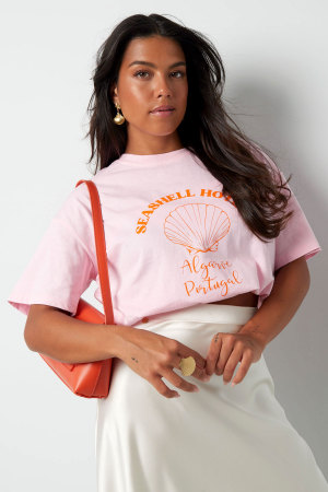 T-Shirt Femme En Coton Oversized Imprimé Seashell Hotel h5 Image4