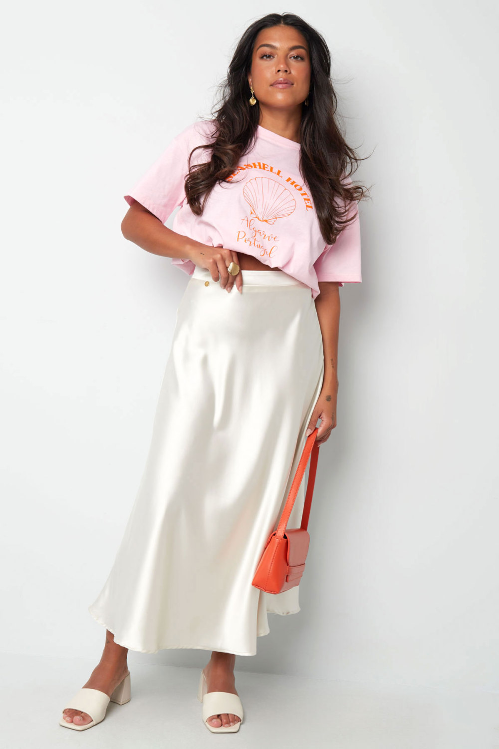 T-Shirt Femme En Coton Oversized Imprimé Seashell Hotel h5Image5