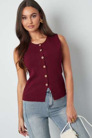 Viscose Femme Gilet Tricot Sans Manches Fermeture À Boutons Design h5 Image8
