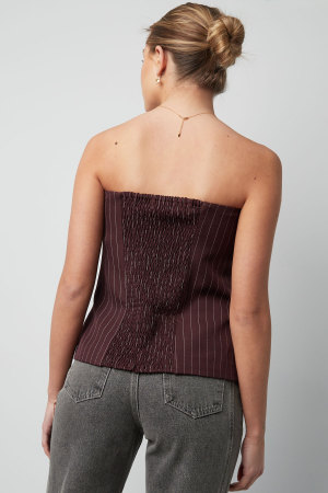 Polyester Haut Femme Sans Manches Rayures Design Formel h5 Image8