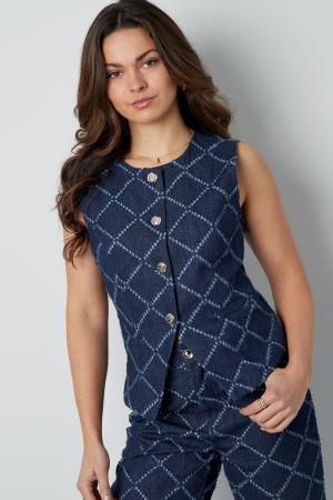 Coton Haut Sans Manches Femme Boutonné Motif Géométrique h5 Image9