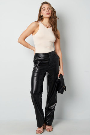 Polyester Femme Body Sans Manches Col Montant Form-Fitting h5 Image6