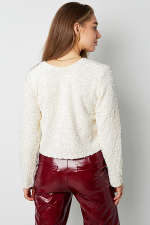 Top À Manches Longues En Polyester Court Avec Détail De Nœud h5 Image12