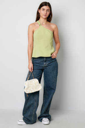 Top Sans Manches Femme En Polyester À Épaule Unique Design Asymétrique h5 Image8