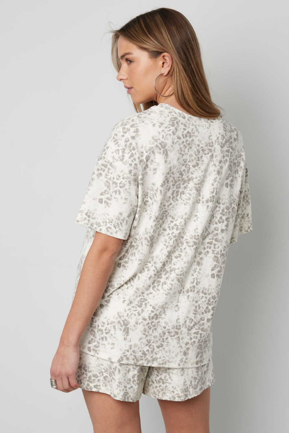 Coton T-Shirt Femme Oversized Imprimé Léopard h5Image4