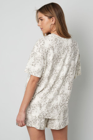 Coton T-Shirt Femme Oversized Imprimé Léopard h5 Image4