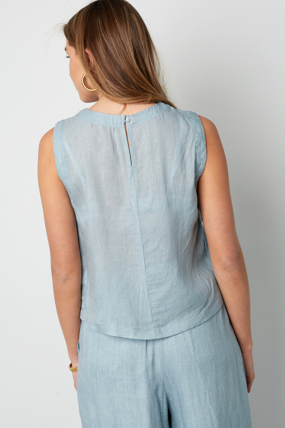 Viscose Femme Haut Sans Manches Minimaliste Léger Image4