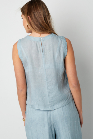 Viscose Femme Haut Sans Manches Minimaliste Léger h5 Image4