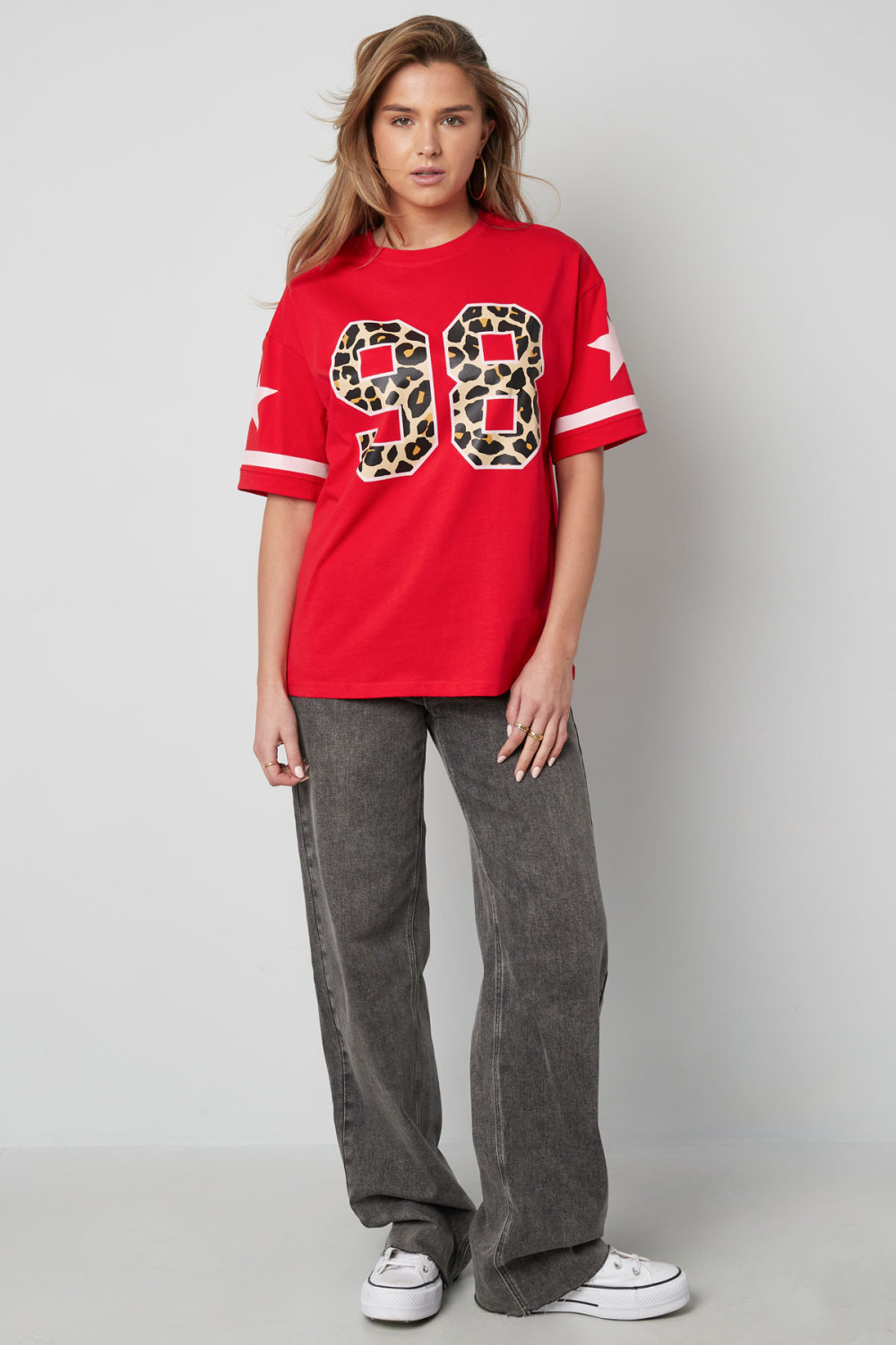 Coton T-Shirt Femme Oversized Imprimé Léopard Numéro 98 h5Image5