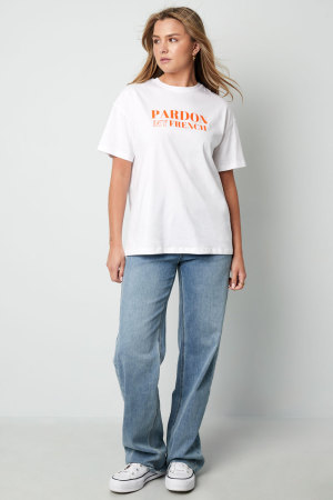 Cotton T-Shirt Femme Casual Letters h5 Image8