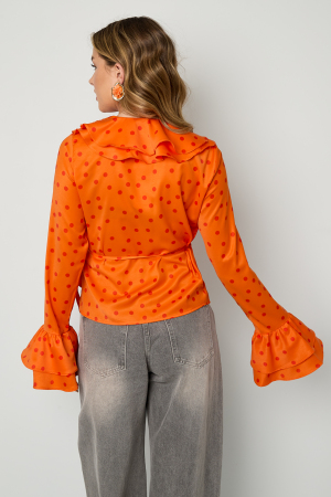 Blouse À Volants À Pois h5 Image6