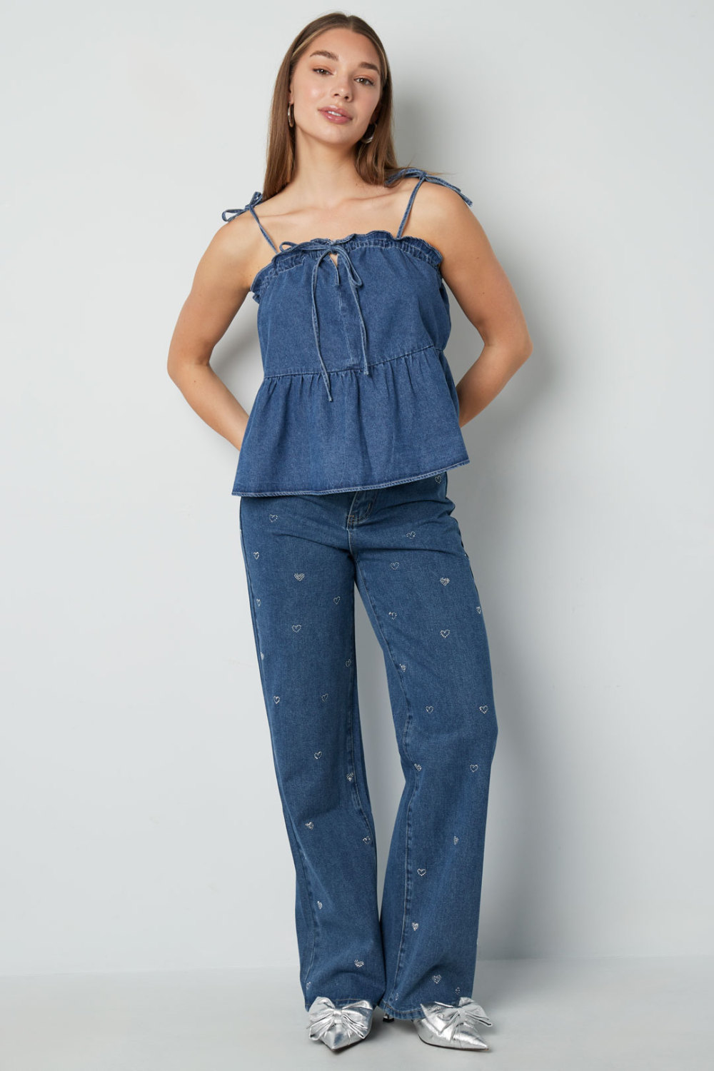 Coton Tissé Femme Haut Décontracté Printemps/Été Couleur Unie h5Image5