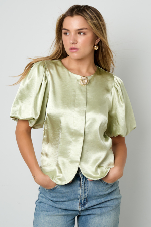 Tissu Polyester Fibre Femmes Tops Manches Courtes Élégant Couleur Unie h5 Image9