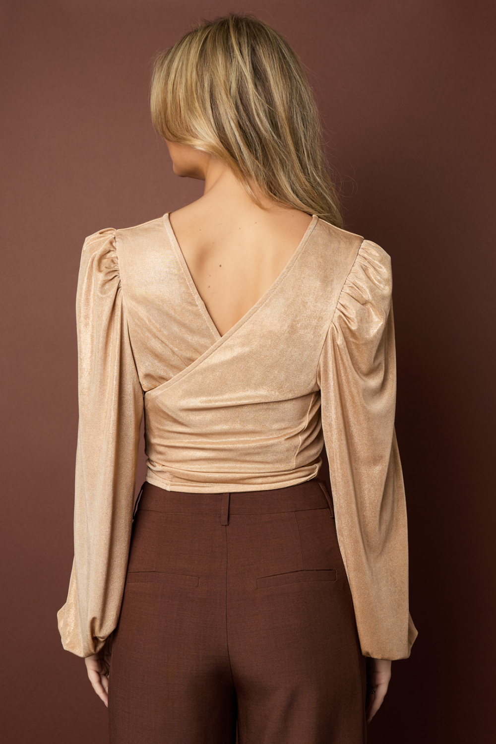 Pull En Fibre De Polyester Tricoté Haut À Manches Longues Pour Femme Sexy Couleur Unie Image14