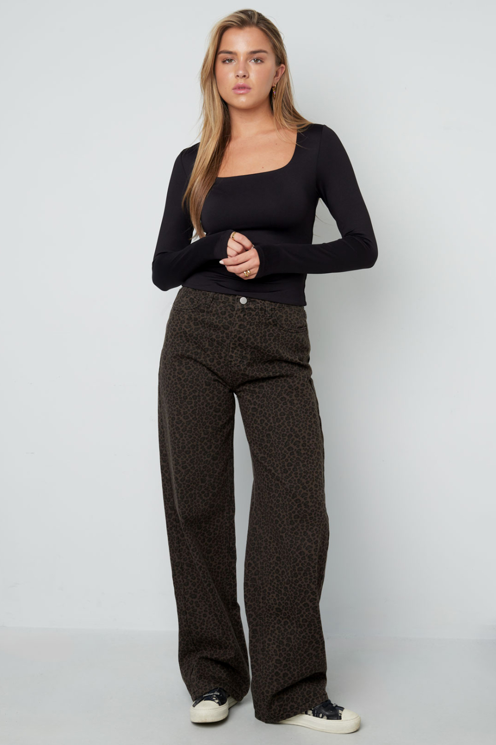 Pull En Nylon Tricoté Pour Femme Manches Longues Basique Couleur Unie Image8