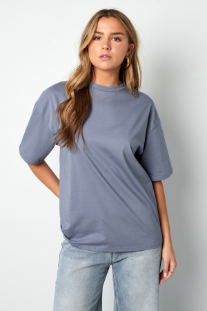 Coton Tricoté T-Shirt Femme Casual Couleur Unie h5 Image6