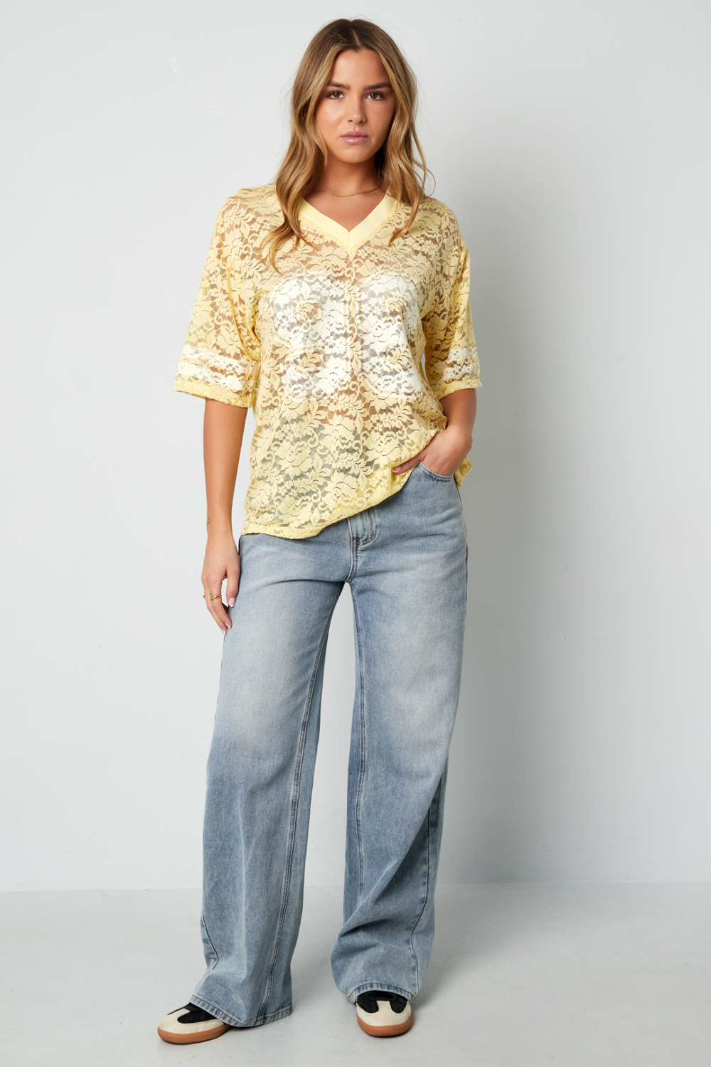 Woven Polyester Fiber T-Shirt Femme Sporty Color Clash h5Image13