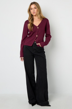 Viscose Tricotée Cardigan Femme Casual Couleur Unie Automne/Hiver h5 Image5