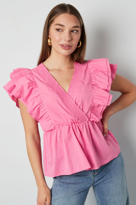 Blouse sans manches tissée élégante bordure frangée couleur unie printemps/été