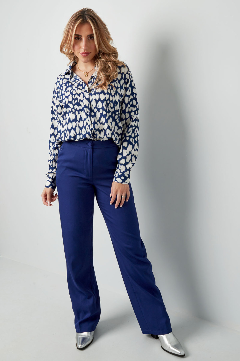 Pantalon Basique Uni Rose Saumon S h5Image9
