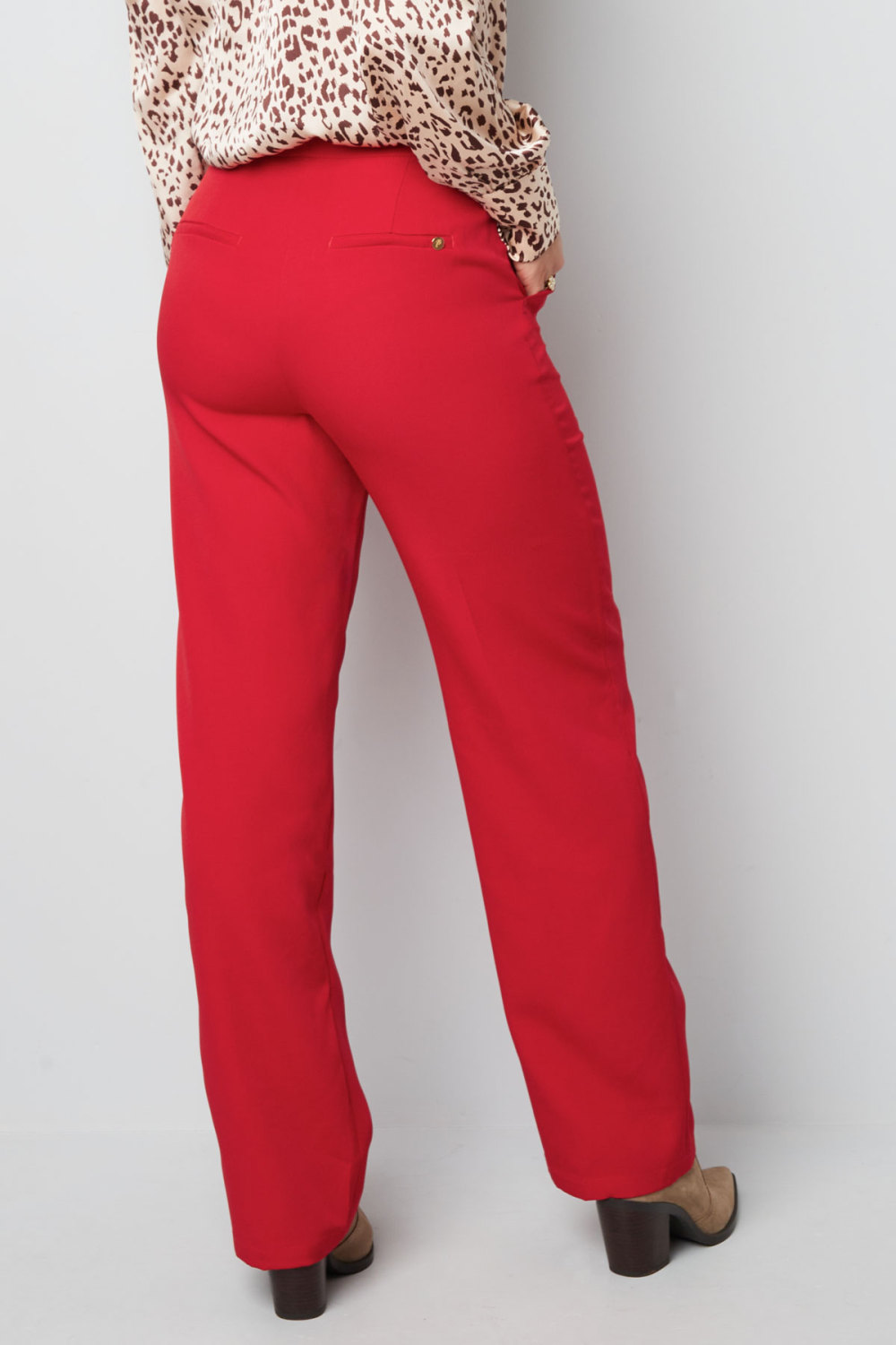 Pantalon Basique Uni Rose Saumon S h5Image10