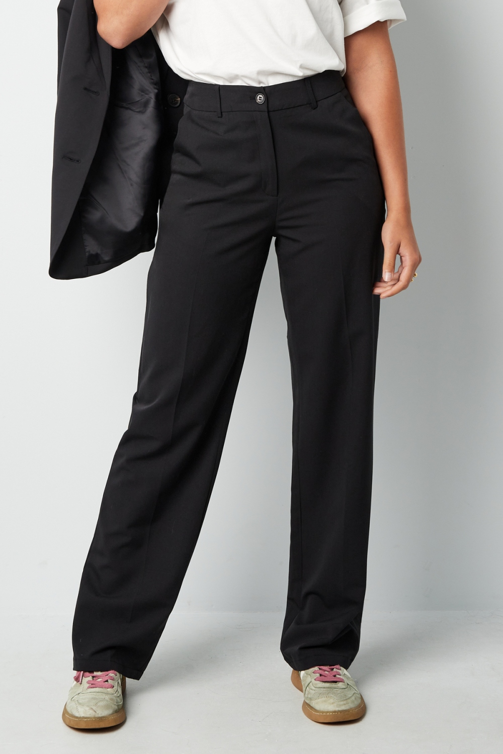 Pantalon Droit Femme Tissé Couleur Unie All Fit h5Image2