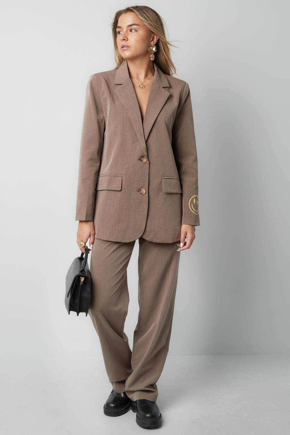 Pantalon Droit Femme Tissé Couleur Unie All Fit h5Image9
