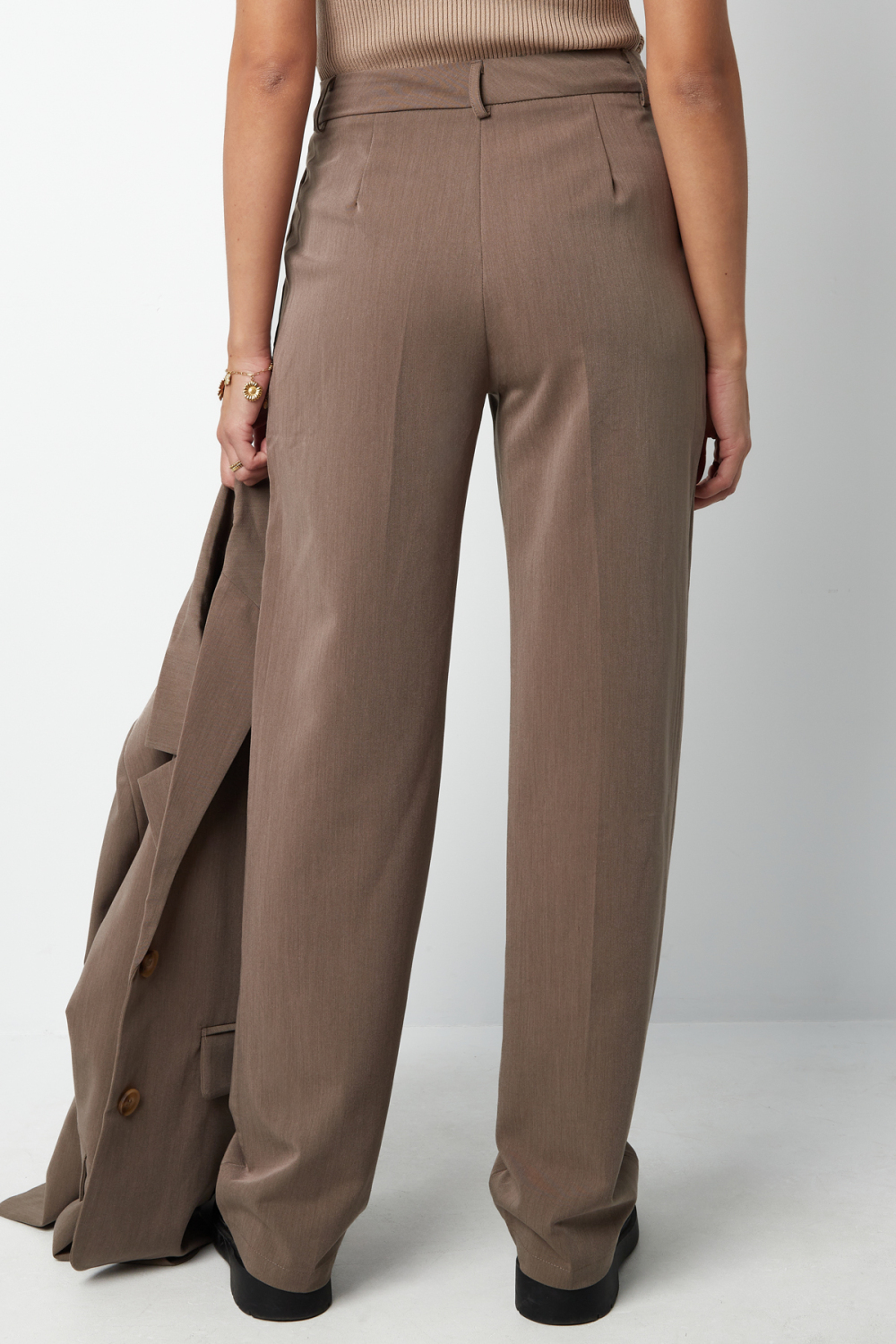 Pantalon Droit Femme Tissé Couleur Unie All Fit h5Image7