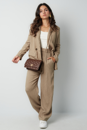 Pantalon Droit Femme Tissé Casual Couleur Unie h5 Image8