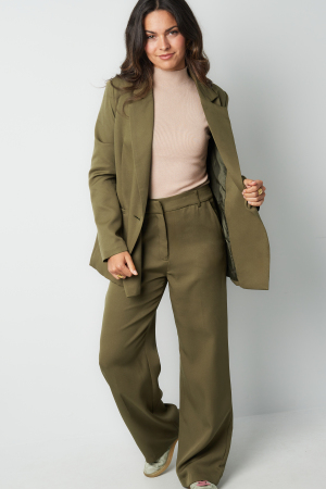 Pantalon Droit Femme Tissé Casual Couleur Unie h5 Image8