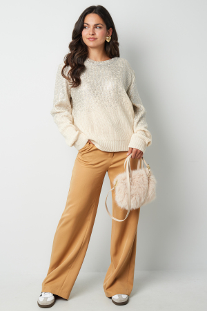 Pantalon Droit Femme Tissé Casual Couleur Unie h5 Image7