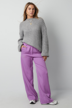 Pantalon Droit Femme Tissé Casual Couleur Unie h5 Image3