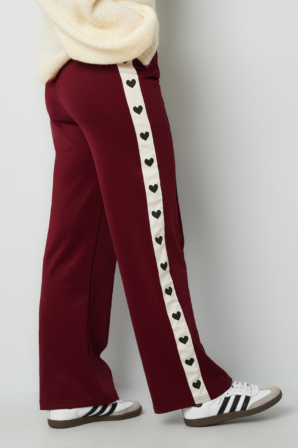 Pantalon Droit Femme Tissé Sporty Motif Cœur h5Image8