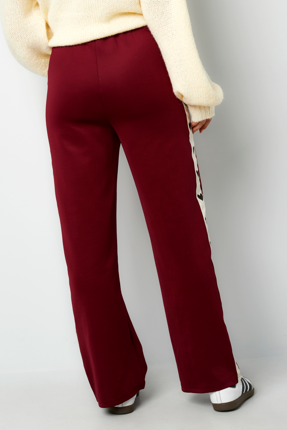 Pantalon Droit Femme Tissé Sporty Motif Cœur h5Image10