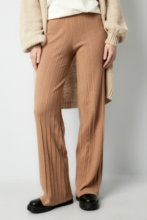 Pantalon Large Femme En Nylon Côtelé Élastique h5 Image5