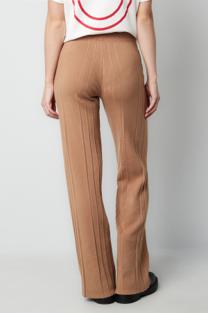 Pantalon Large Femme En Nylon Côtelé Élastique h5 Image7