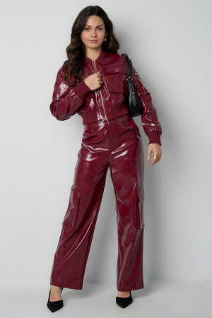 Pantalon Droit Femme Tissé Couleur Unie Élégant Automne/Hiver h5 Image8