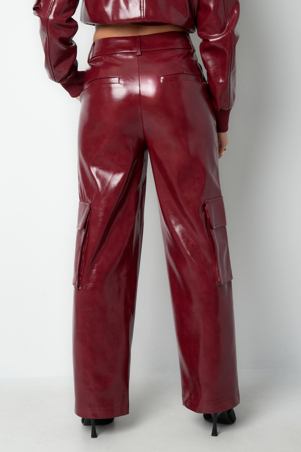 Pantalon Droit Femme Tissé Couleur Unie Élégant Automne/Hiver Image9