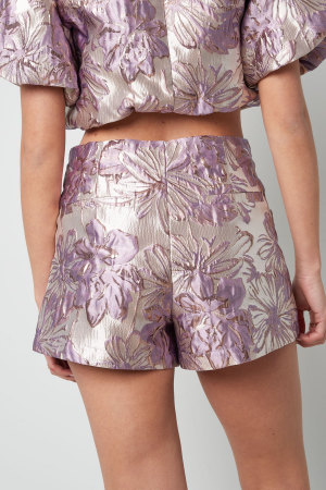 Shorts Hauts Femme En Polyester Imprimé Floral h5 Image8